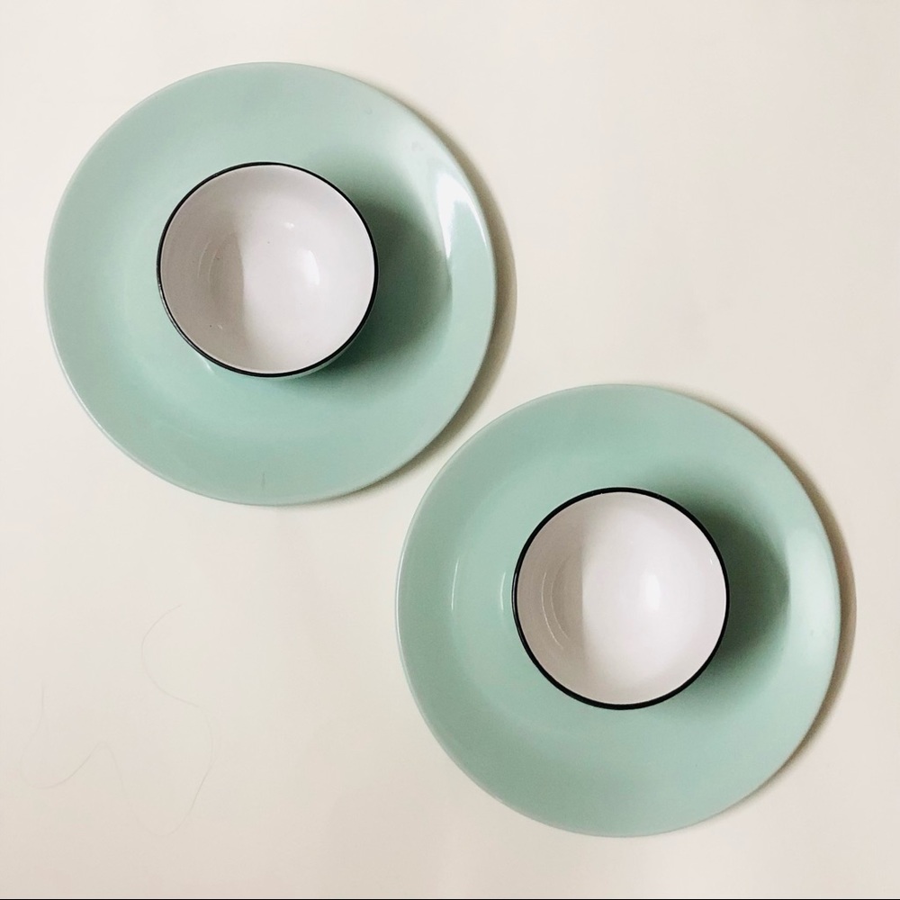 IKEA 4-Piece Plate and Bowl Set, 10866 and 18431, Pastel Green